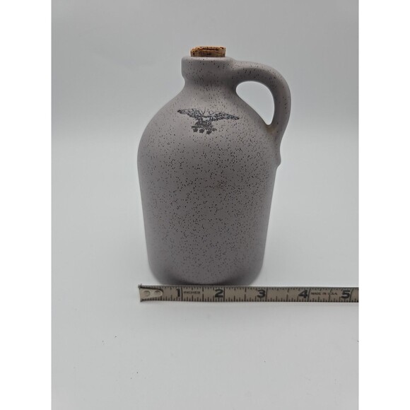 Vintage Harris Pottey Jug Eagle Stamp w/ Cork Grey Speckled - Picture 9 of 10